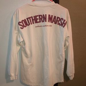 Southern Marsh white long sleeve t-shirt size-xs